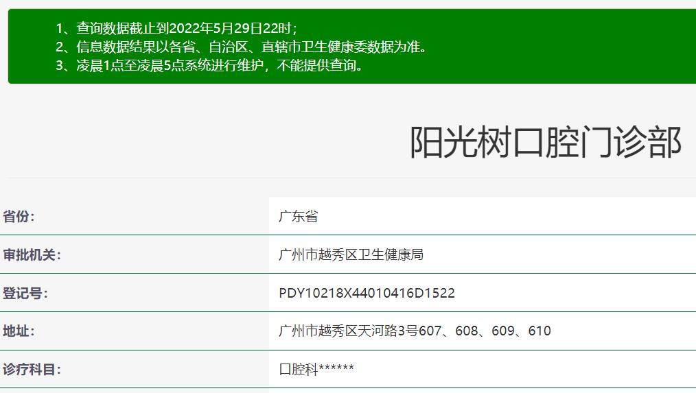 廣州陽光樹口腔門診部