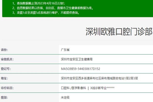 深圳歐雅口腔門診部