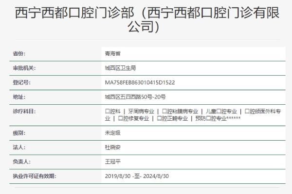 西寧西都口腔門診部