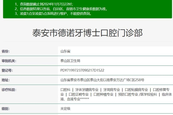 泰安市德諾牙博士口腔門診部