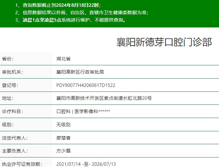 襄陽(yáng)新德芽口腔門(mén)診部