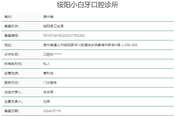 綏陽小白牙口腔診所