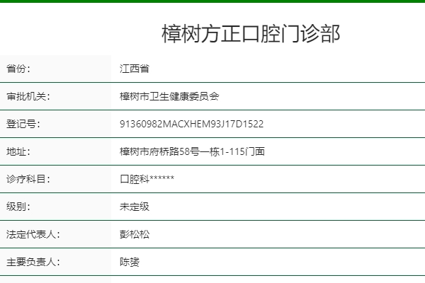 樟樹方正口腔門診部