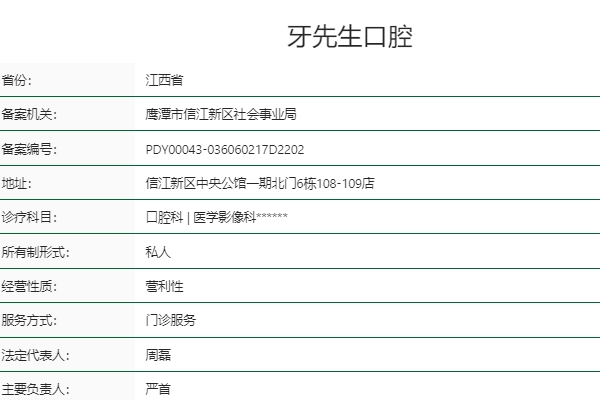 鷹潭牙先生口腔