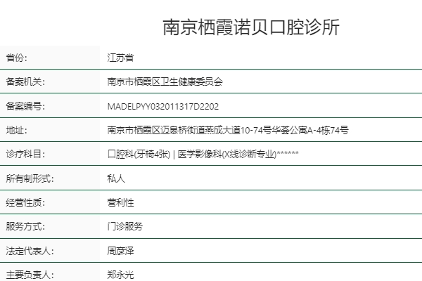 南京棲霞諾貝口腔診所