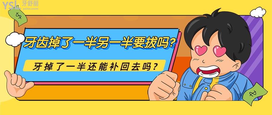 牙齒掉了一半另一半要拔嗎?牙掉了一半還能補(bǔ)回去嗎?