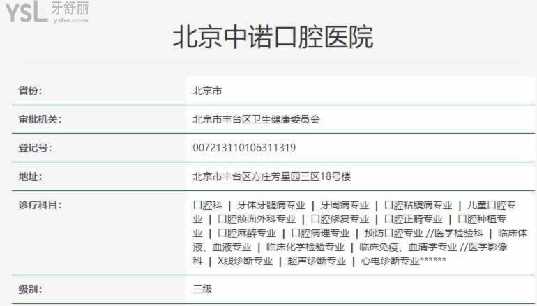 北京中諾口腔醫(yī)院口碑怎么樣
