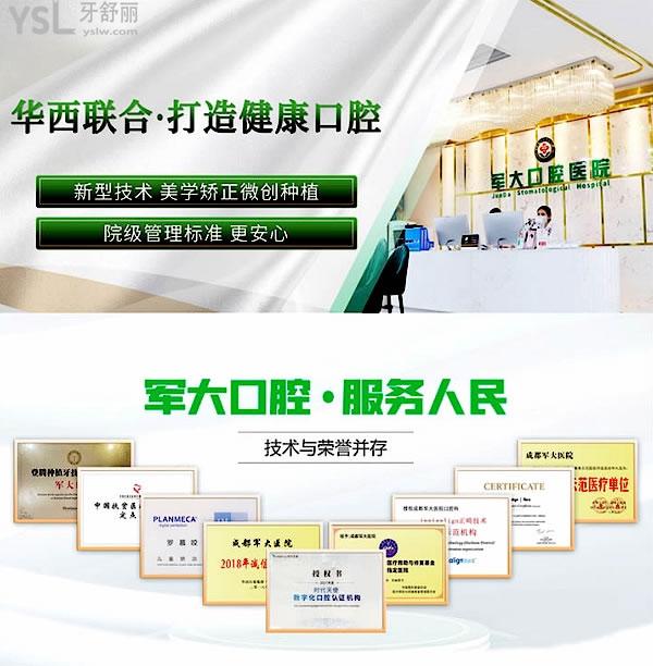 成都軍大口腔前臺及榮譽