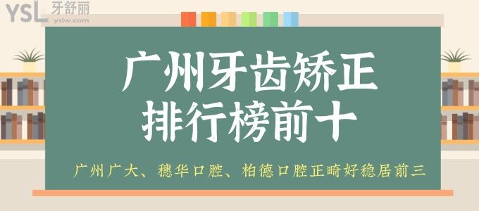 廣州牙齒矯正排行榜前十 廣州廣大 穗華口腔 柏德口腔正畸好穩(wěn)居前三