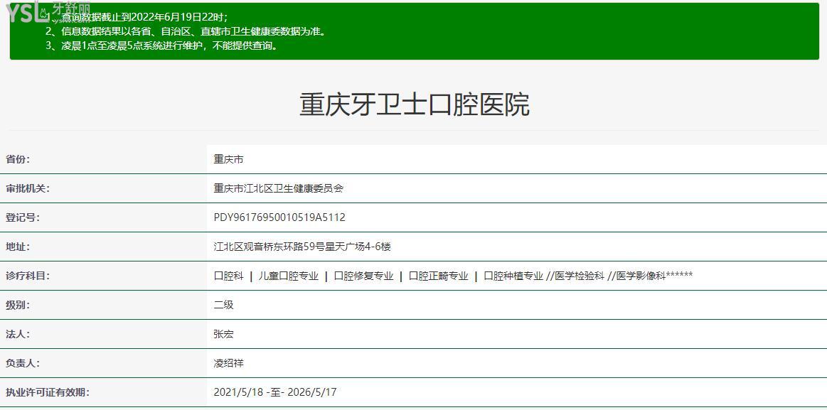 重慶牙衛(wèi)士口腔醫(yī)院怎么樣?從醫(yī)院資質(zhì)/口碑/價格<span style=