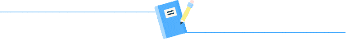 可愛藍色讀書寫字分割線.gif