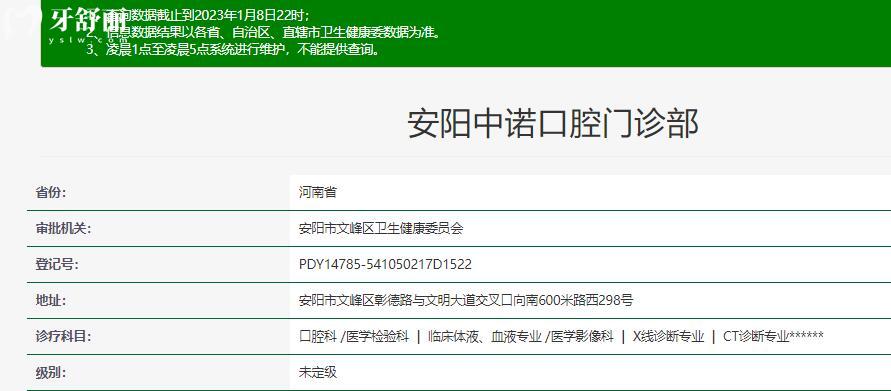 安陽中諾口腔醫(yī)院收費(fèi)價(jià)格表