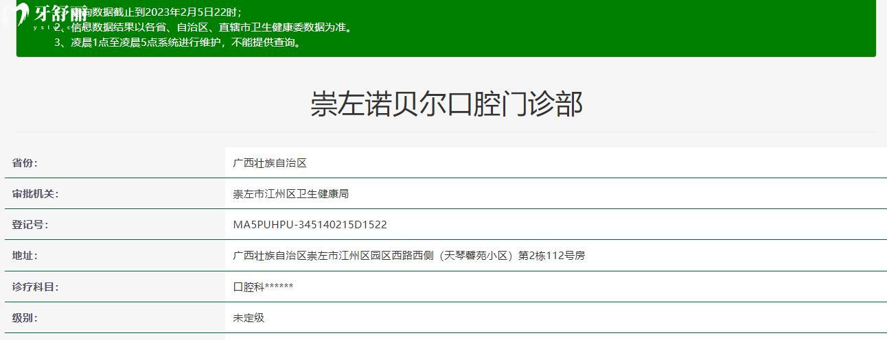 崇左諾貝爾口腔門診部