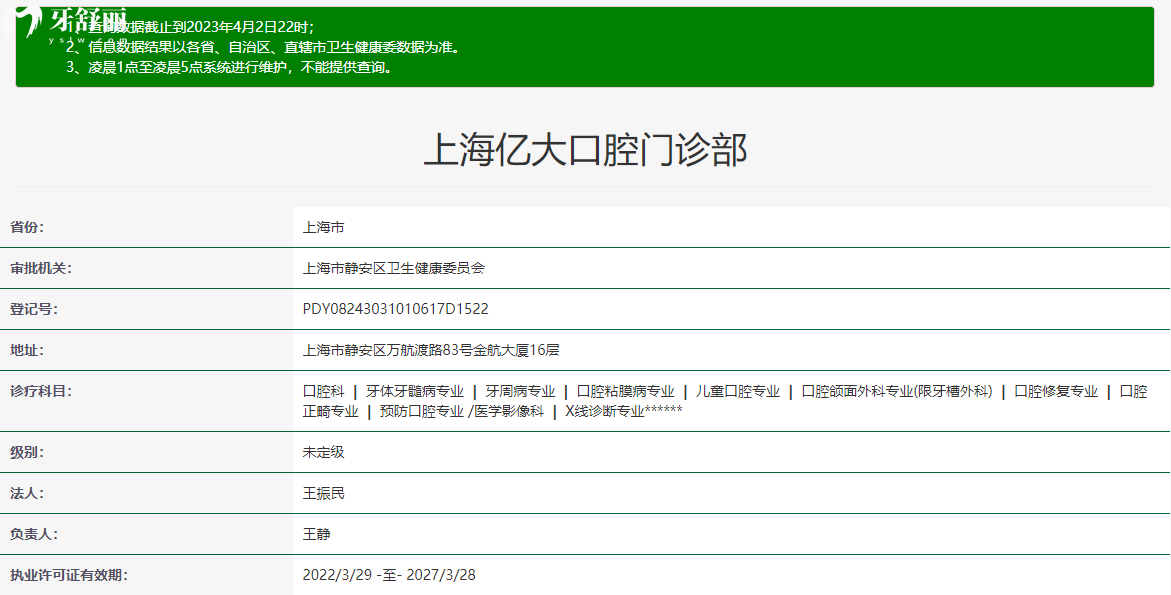 上海億大口腔門診部