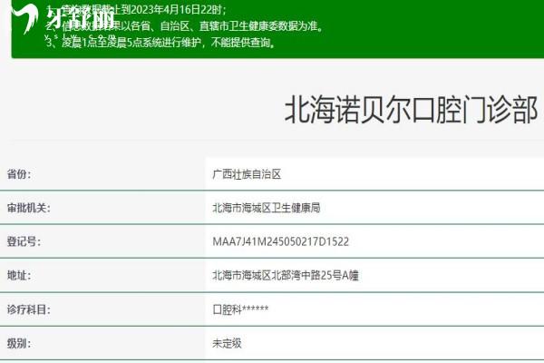 北海諾貝爾口腔門診部
