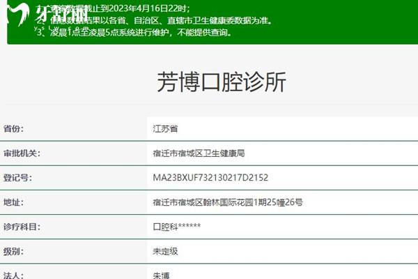 宿遷芳博口腔衛(wèi)健委資料