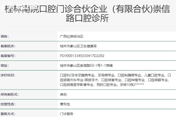 桂林南院口腔門(mén)診