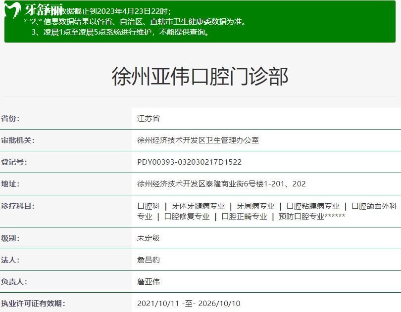 徐州亞偉口腔門診部正規(guī)嗎