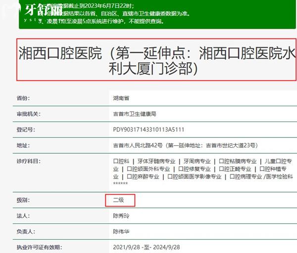 湘西口腔醫(yī)院資質