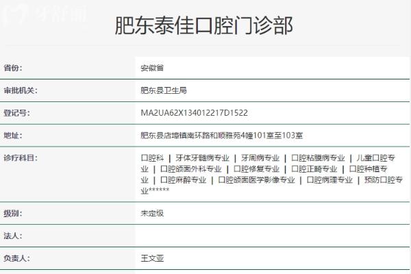 合肥肥東泰佳口腔門(mén)診部
