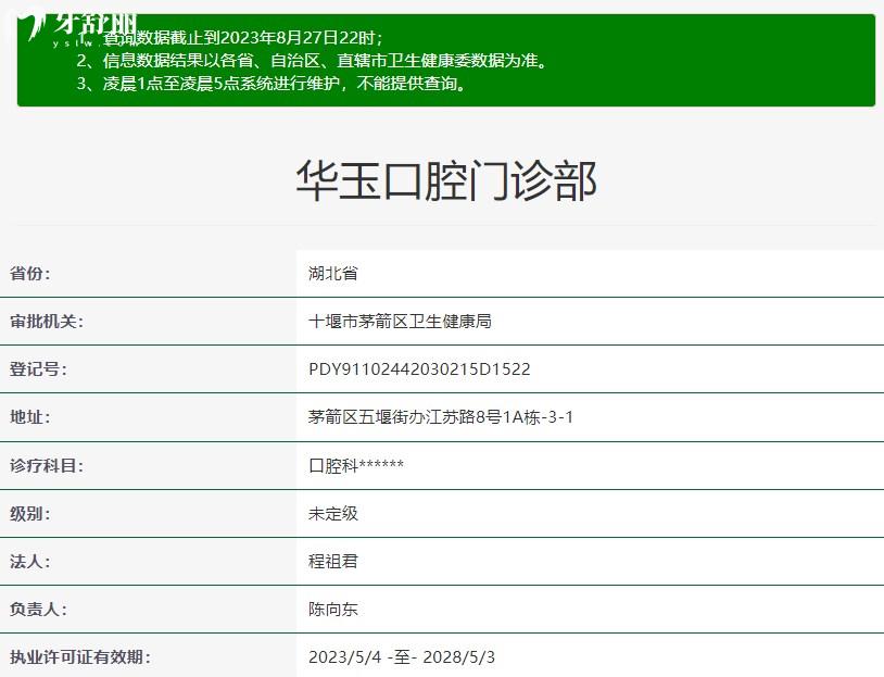 十堰華玉口腔門診部是正規(guī)醫(yī)院嗎