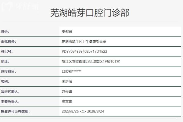 蕪湖皓芽口腔門診部