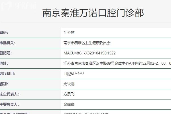 南京萬(wàn)諾口腔門診部