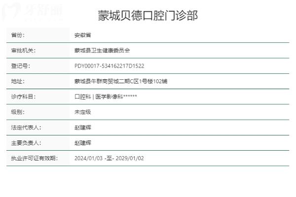 亳州蒙城貝德口腔門診部