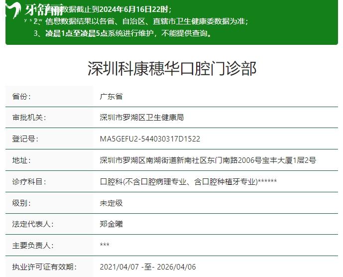 深圳穗華口腔醫(yī)院資質(zhì)