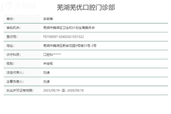 蕪湖蕪優(yōu)口腔門診部正規(guī)靠譜嗎