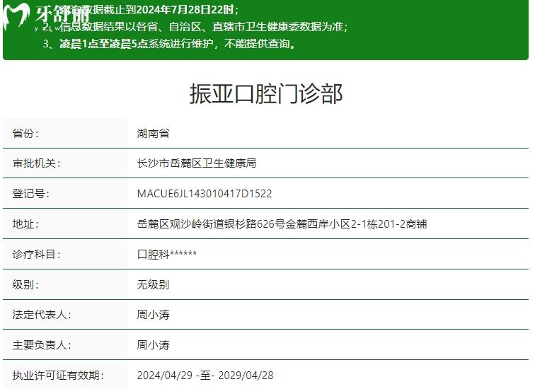 長沙振亞口腔資質