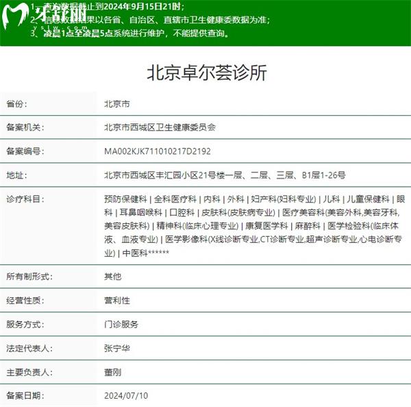 北京卓爾薈口腔正規(guī)資質(zhì)