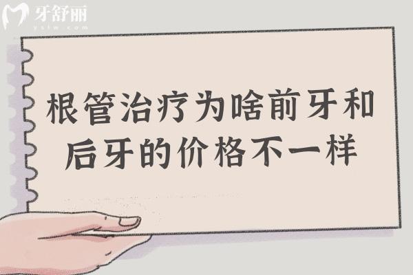 根管治療為啥前牙和后牙的價(jià)格不一樣？