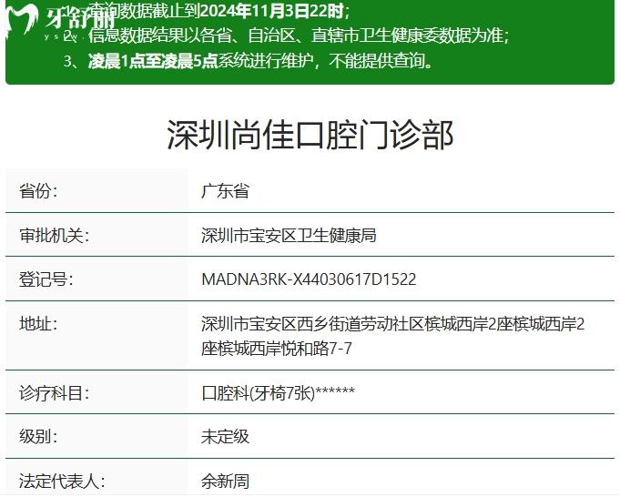 深圳尚佳口腔正規(guī)資質(zhì)