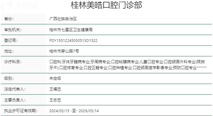 桂林美皓口腔資質(zhì)