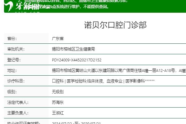 揭陽諾貝爾口腔