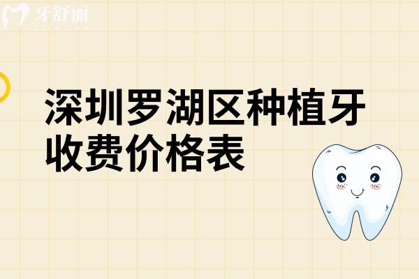 深圳羅湖區(qū)種植牙收費價格表