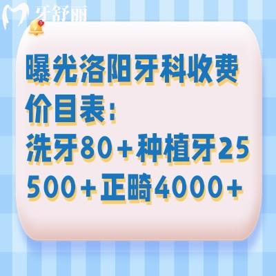 曝光洛陽(yáng)牙科收費(fèi)價(jià)目表:洗牙80+種植牙25500+正畸4000+